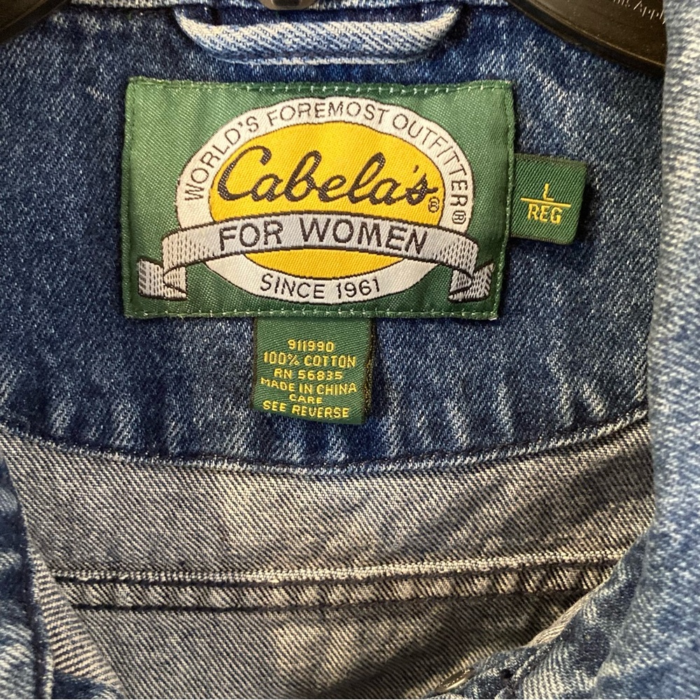 Cabela's  Blue Jean Denim Vest Women’s Size Large - Picture 8 of 15